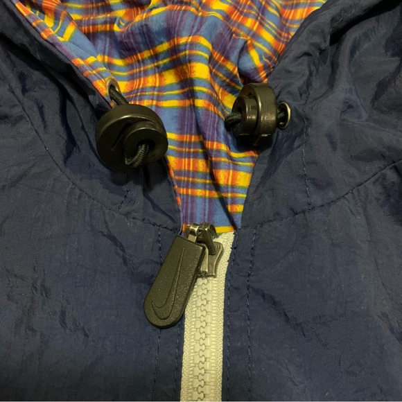 NIKE Men’s '90s Vintage Nike Reversible Plaid Windbreaker
Fireberry Size L !! - Picture 4 of 13